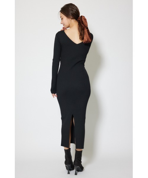 rienda（リエンダ）の「カシュクールウォッシャブルニットワンピース 秋服 冬服（ワンピース・レディース・レッド/ブラック/アイボリー・FREE）」の19枚目の写真