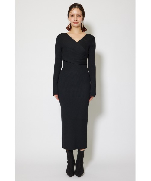 rienda（リエンダ）の「カシュクールウォッシャブルニットワンピース 秋服 冬服（ワンピース・レディース・レッド/ブラック/アイボリー・FREE）」の22枚目の写真