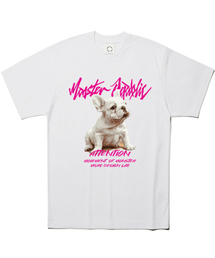 MONSTER REPUBLIC（モンスターリパブリック）の「フレンチビビッドピンクTシャツホワイト（Tシャツ/カットソー）」