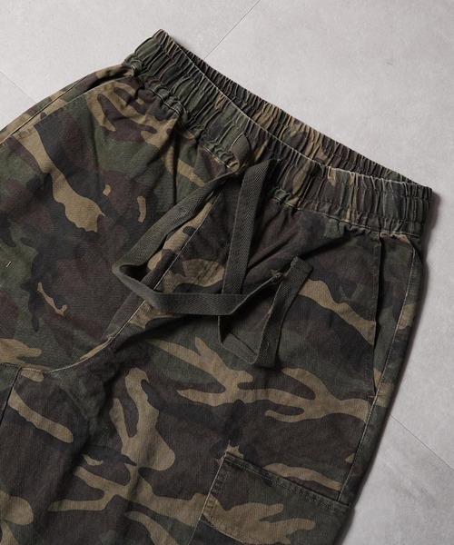 バイオウォッシュ 迷彩ワイドカーゴパンツ / Bio-Wash Camo Wide Cargo