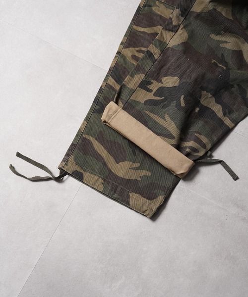 バイオウォッシュ 迷彩ワイドカーゴパンツ / Bio-Wash Camo Wide Cargo