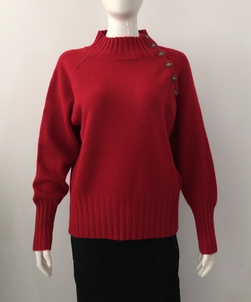 Miniministore(ミニミニストア)の「ニットトップス 体型カバー 長袖秋冬服(ニット/セーター・レディース・グレー/ブラック/ホワイト/レッド・FREE)」の17枚目の写真