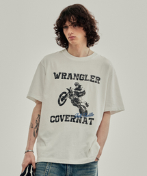 [カバーナットXラングラー] モーターサイクルピグメントTシャツ ホワイト