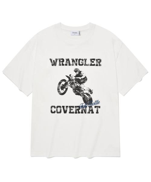 COVERNAT（カバーナット）の「[カバーナットXラングラー] モーターサイクルピグメントTシャツ ホワイト（Tシャツ/カットソー・レディース・その他・SMALL/MEDIUM/LARGE/X-LARGE）」の2枚目の写真
