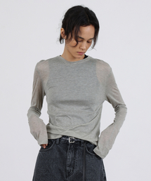LEVAR（レバー）の「Layered Long Sleeve T-shirt - Grey（Tシャツ/カットソー）」