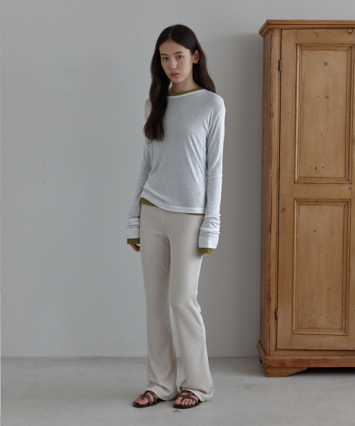 38COMEONCOMMON(38カモンコモン)の「Sheer Touch Long Sleeve (White)(Tシャツ/カットソー・レディース・その他・FREE)」の3枚目の写真