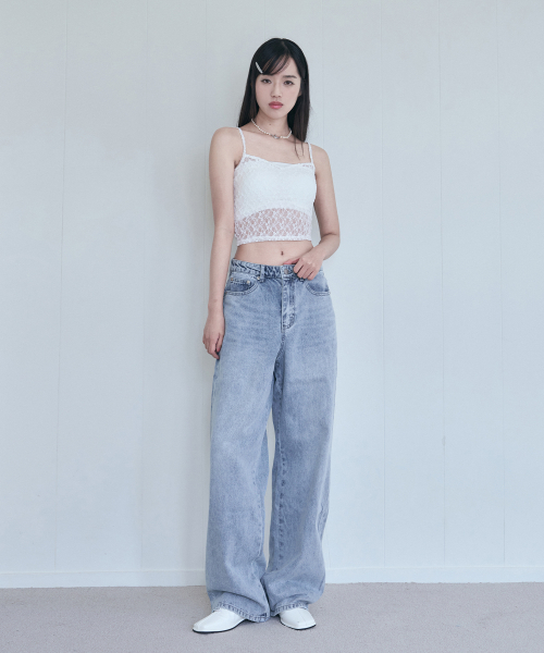 OURDAYZ（アワーデイズ）の「ベルイズワイドレッグデニムパンツ[ライトブルー]（デニムパンツ・レディース・その他・LARGE/MEDIUM/SMALL/X-SMALL）」の2枚目の写真