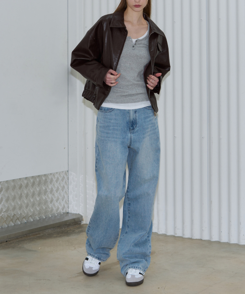 OURDAYZ（アワーデイズ）の「ベルイズワイドレッグデニムパンツ[ライトブルー]（デニムパンツ・レディース・その他・LARGE/MEDIUM/SMALL/X-SMALL）」の5枚目の写真