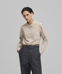 w. Solid Check Shirt (Ecru)