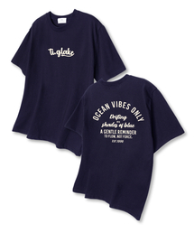 オーシャンバイブ オーバーサイズ 半袖Tシャツ ネイビー