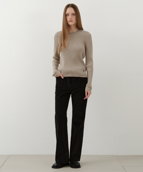 WEDNESDAYOASISFORWOMEN(ウェンズデー オアシス フォー ウーマン)の「ヘビット コーデュロイ ブーツカットパンツ_BLACK(W25-PT38)(その他パンツ・レディース・ブラック・SMALL/MEDIUM)」の3枚目の写真