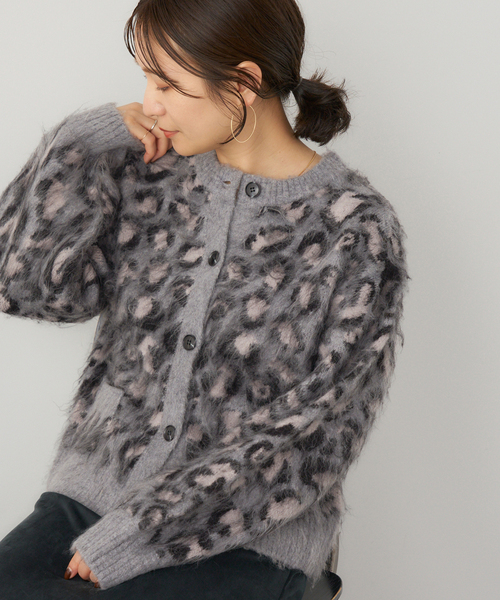 JOURNAL STANDARD(ジャーナルスタンダード)の「レオパードシャギーニットカーディガン(カーディガン/ボレロ・レディース・ブラウン/チャコールグレー・FREE)」の11枚目の写真