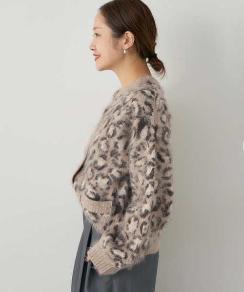 JOURNAL STANDARD(ジャーナルスタンダード)の「レオパードシャギーニットカーディガン(カーディガン/ボレロ・レディース・ブラウン/チャコールグレー・FREE)」の14枚目の写真