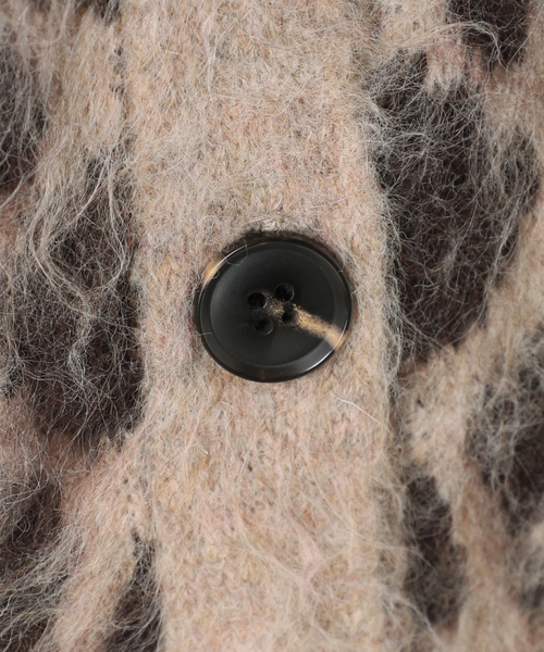 セール】レオパードシャギーニットカーディガン（カーディガン/ボレロ