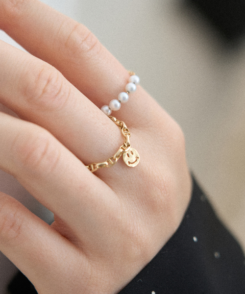 WEB限定/追加》GIGI/ジジ 別注 SMILE CHAIN RING EX（リング）｜IENA