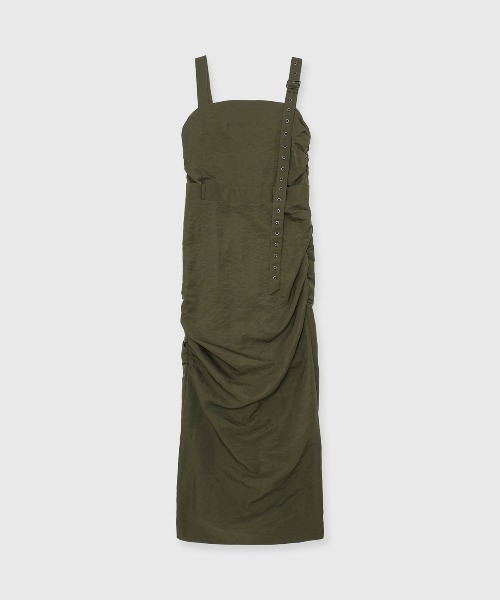 JOSE MOON(ジョゼムーン)の「CODE BELTED DRESS/コードベルトドレス(ワンピース・レディース・カーキ/ブラック・38/36)」の18枚目の写真