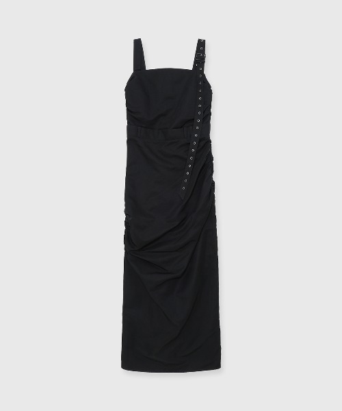 JOSE MOON(ジョゼムーン)の「CODE BELTED DRESS/コードベルトドレス(ワンピース・レディース・カーキ/ブラック・38/36)」の19枚目の写真