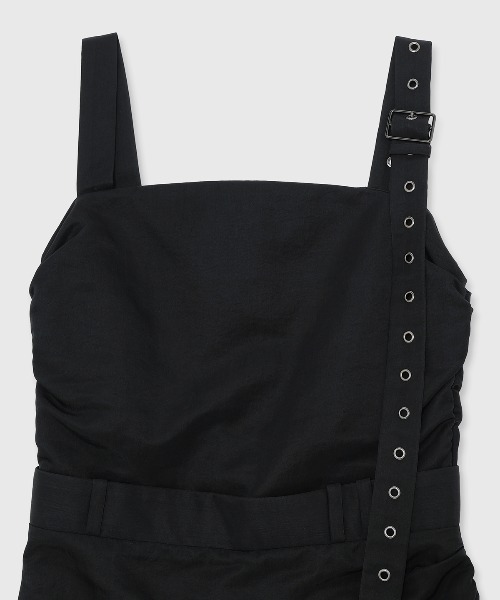 JOSE MOON(ジョゼムーン)の「CODE BELTED DRESS/コードベルトドレス(ワンピース・レディース・カーキ/ブラック・38/36)」の22枚目の写真