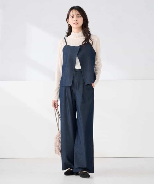a.v.v(アーヴェヴェ)の「シアーウェーブハイネックカットソー(Tシャツ/カットソー・レディース・アイボリー/チャコールグレー/グレー・36/38/40)」の6枚目の写真