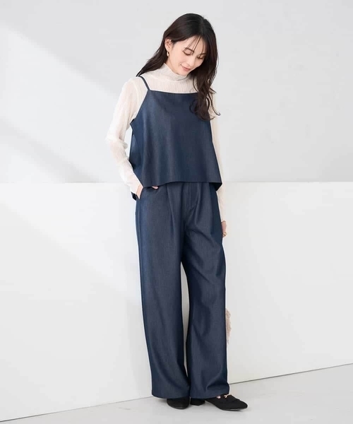 a.v.v(アーヴェヴェ)の「シアーウェーブハイネックカットソー(Tシャツ/カットソー・レディース・アイボリー/チャコールグレー/グレー・36/38/40)」の9枚目の写真