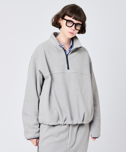 WETTEMPT（ウィテンプト）の「HALF ZIP FLEECE PULLOVER / ハーフジップフリースプルオーバー（スウェット・メンズ・グレー/ブラック・LARGE/MEDIUM/SMALL）」の21枚目の写真