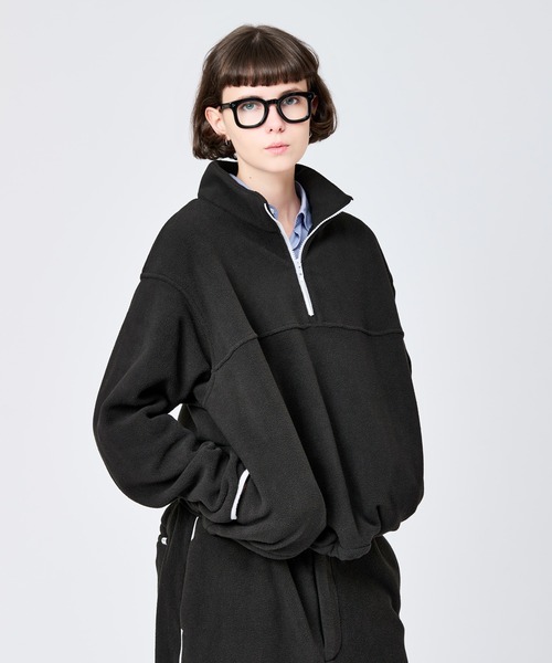 WETTEMPT（ウィテンプト）の「HALF ZIP FLEECE PULLOVER / ハーフジップフリースプルオーバー（スウェット・メンズ・グレー/ブラック・LARGE/MEDIUM/SMALL）」の5枚目の写真