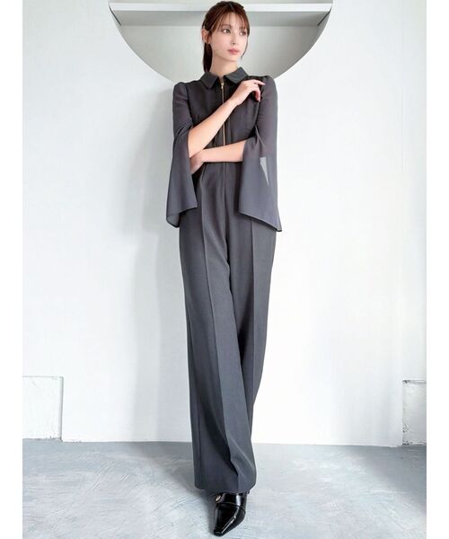 RESEXXY(リゼクシー)の「シアースリーブコンビネゾン(ワンピース・レディース・ブラック/チャコールグレー・SMALL/MEDIUM)」の12枚目の写真