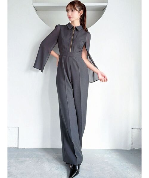 RESEXXY(リゼクシー)の「シアースリーブコンビネゾン(ワンピース・レディース・ブラック/チャコールグレー・SMALL/MEDIUM)」の14枚目の写真