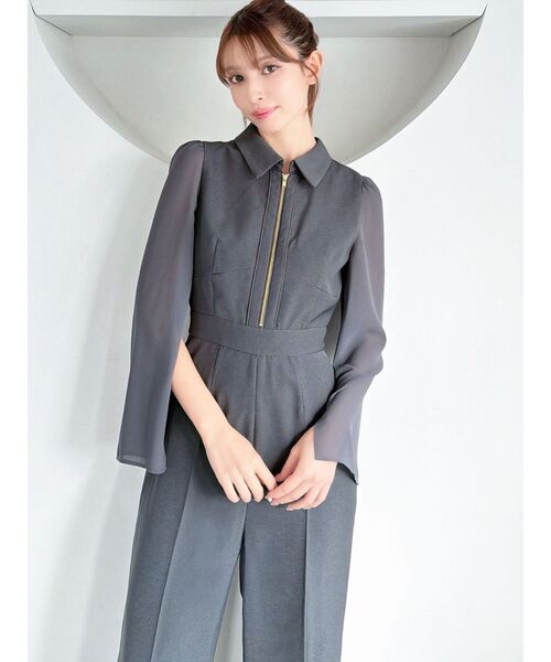 RESEXXY(リゼクシー)の「シアースリーブコンビネゾン(ワンピース・レディース・ブラック/チャコールグレー・SMALL/MEDIUM)」の15枚目の写真