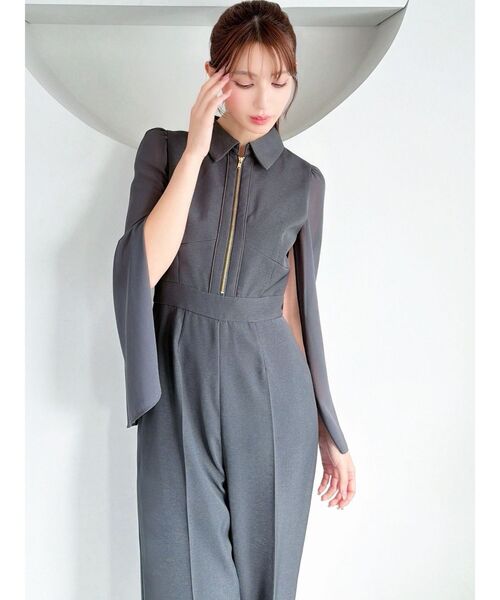 RESEXXY(リゼクシー)の「シアースリーブコンビネゾン(ワンピース・レディース・ブラック/チャコールグレー・SMALL/MEDIUM)」の16枚目の写真