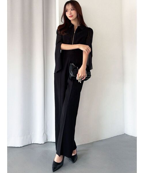 RESEXXY(リゼクシー)の「シアースリーブコンビネゾン(ワンピース・レディース・ブラック/チャコールグレー・SMALL/MEDIUM)」の17枚目の写真