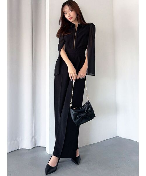 RESEXXY(リゼクシー)の「シアースリーブコンビネゾン(ワンピース・レディース・ブラック/チャコールグレー・SMALL/MEDIUM)」の19枚目の写真