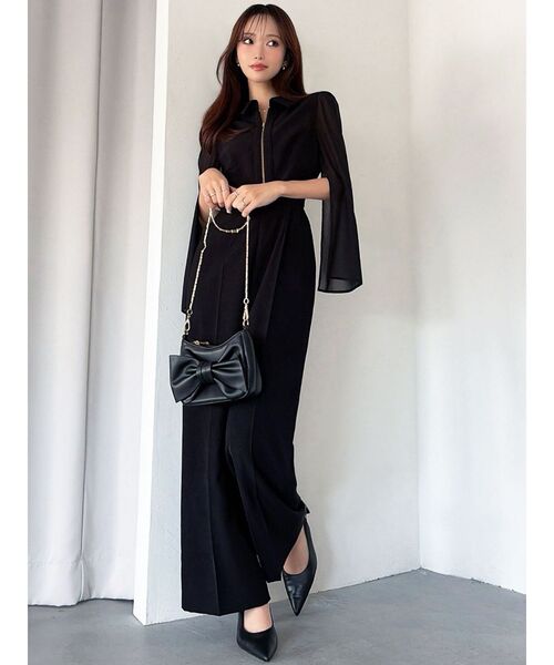 RESEXXY(リゼクシー)の「シアースリーブコンビネゾン(ワンピース・レディース・ブラック/チャコールグレー・SMALL/MEDIUM)」の20枚目の写真