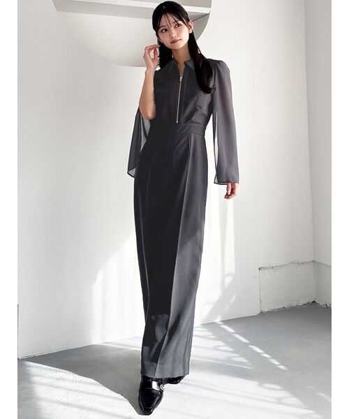 RESEXXY（リゼクシー）の「シアースリーブコンビネゾン（ワンピース・レディース・ブラック/チャコールグレー・SMALL/MEDIUM）」の19枚目の写真
