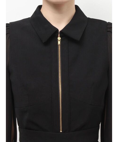 RESEXXY(リゼクシー)の「シアースリーブコンビネゾン(ワンピース・レディース・ブラック/チャコールグレー・SMALL/MEDIUM)」の4枚目の写真