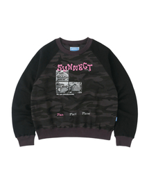 SUNNECT（ソネクト）の「W.A.M. Raglan Sweatshirt - Black（スウェット）」