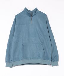 ATELANE（アテレーン）の「【ATELANE】スウェードポンチ裏フリース ハーフジップ（その他トップス）」