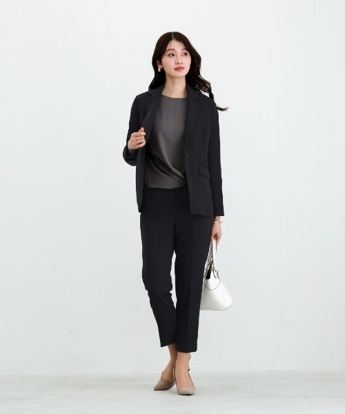 White Collection（ホワイトコレクション）の「【 ディテール映え 】 ドライタッチフライス・3WAYカシュクールブラウス（シャツ/ブラウス・レディース・アイボリー/チャコールグレー/ブラック・L/M/S）」の15枚目の写真