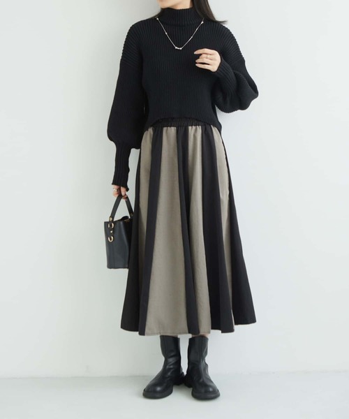 MAISON DE THERESE(メゾン ド テレーズ)の「上下2点セット 切り替えスカート/ボリュウームスリーブ ニット セットアップ(セットアップ・レディース・ブラック・M)」の16枚目の写真