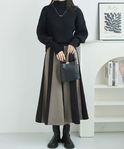 MAISON DE THERESE(メゾン ド テレーズ)の「上下2点セット 切り替えスカート/ボリュウームスリーブ ニット セットアップ(セットアップ・レディース・ブラック・M)」の17枚目の写真