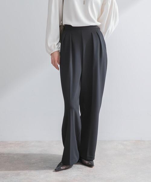 URBAN RESEARCH ROSSO WOMEN（アーバンリサーチ　ロッソ）の「ストレッチツイルタックストレートパンツ（その他パンツ・レディース・ブラック/ライトベージュ・36/38）」の20枚目の写真