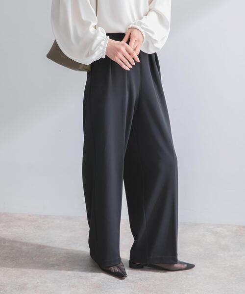 URBAN RESEARCH ROSSO WOMEN（アーバンリサーチ　ロッソ）の「ストレッチツイルタックストレートパンツ（その他パンツ・レディース・ブラック/ライトベージュ・36/38）」の21枚目の写真