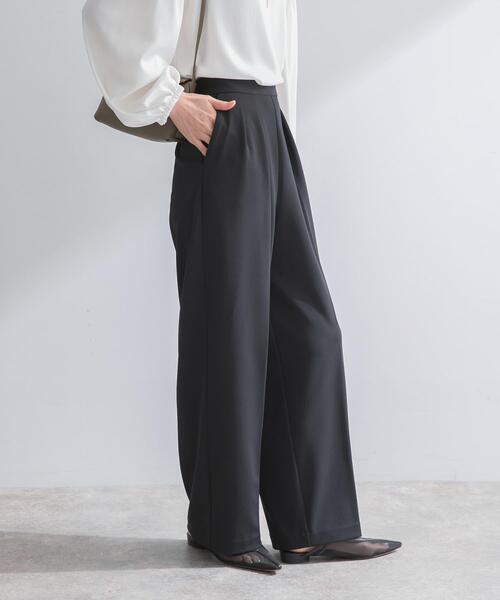 URBAN RESEARCH ROSSO WOMEN（アーバンリサーチ　ロッソ）の「ストレッチツイルタックストレートパンツ（その他パンツ・レディース・ブラック/ライトベージュ・36/38）」の22枚目の写真