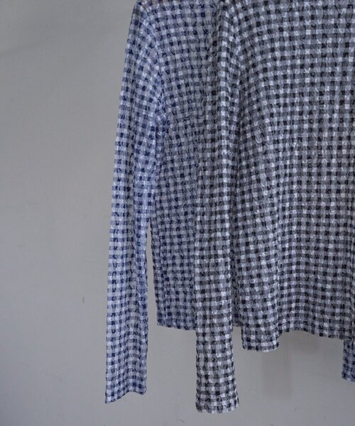 SHENERY（シーナリー）の「レースチェックプルオーバー（Tシャツ/カットソー・レディース・ブルー/ブラック・FREE）」の4枚目の写真