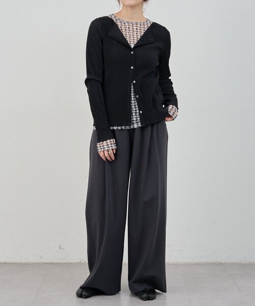 SHENERY（シーナリー）の「レースチェックプルオーバー（Tシャツ/カットソー・レディース・ブルー/ブラック・FREE）」の7枚目の写真