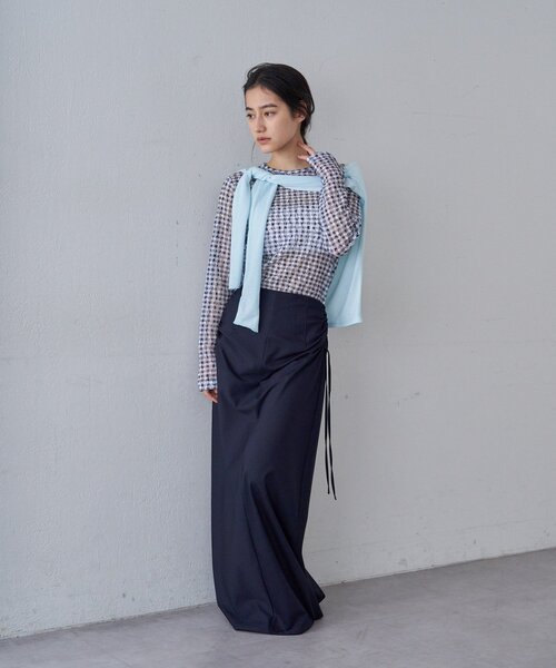 SHENERY（シーナリー）の「レースチェックプルオーバー（Tシャツ/カットソー・レディース・ブルー/ブラック・FREE）」の12枚目の写真