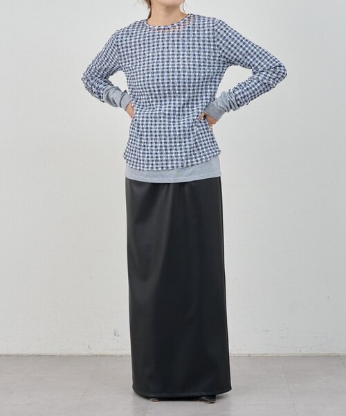 SHENERY（シーナリー）の「レースチェックプルオーバー（Tシャツ/カットソー・レディース・ブルー/ブラック・FREE）」の16枚目の写真