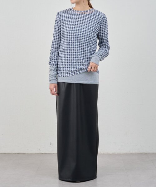 SHENERY（シーナリー）の「レースチェックプルオーバー（Tシャツ/カットソー・レディース・ブルー/ブラック・FREE）」の19枚目の写真