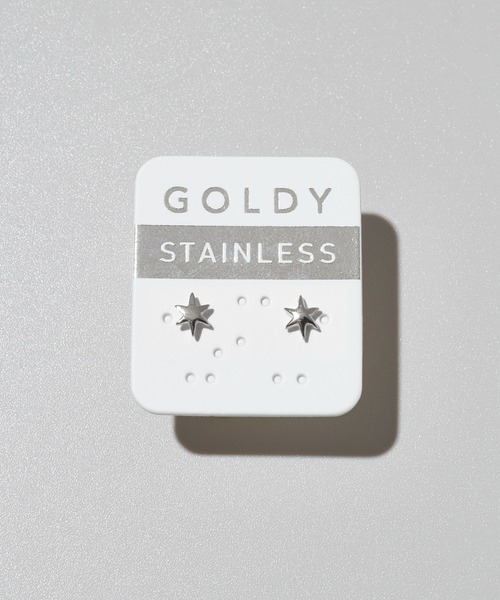 GOLDY(ゴールディ)の「【金属アレルギー軽減】プチ アスタリスク ステンレス ピアス(ピアス(両耳用)・レディース・ゴールド/シルバー・FREE)」の7枚目の写真