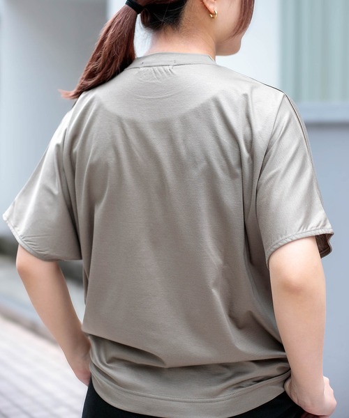 ALWEL（オルウエル）の「[ALWEL] DOLMAN TOP（Tシャツ/カットソー・レディース・ブラック/カーキ・FREE）」の8枚目の写真